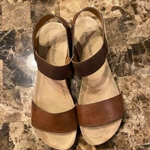 EUC Pierre Dumas brown wedges size 9